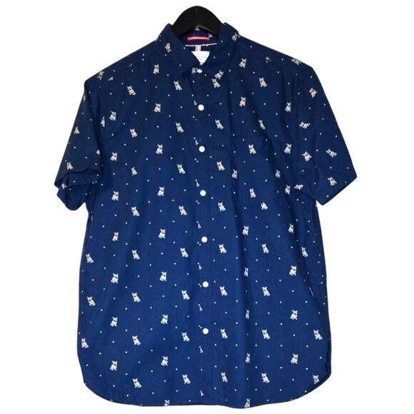 Cactusman Button-Down w Bulldog Pattern Slim Fit Large [0019] - Picture 1 of 9